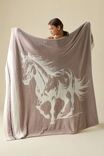 Barefoot Dreams Cozychic Stallion Throw Blanket In Cream At Urban Outfitters