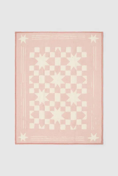 Barefoot Dreams Cozychic® Star Quilt Stroller Blanket In Pink