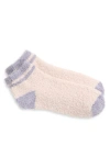 Barefoot Dreams Cozychic® Stripe Ankle Socks In Sand Dune/lilac