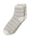 BAREFOOT DREAMS COZYCHIC STRIPE GEO TENNIS SOCKS