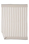 Barefoot Dreams Cozychic® Stripe Throw Blanket In Oatmeal/cream