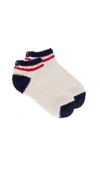 Barefoot Dreams Cozychic Striped Tennis Socks In Marine Multi