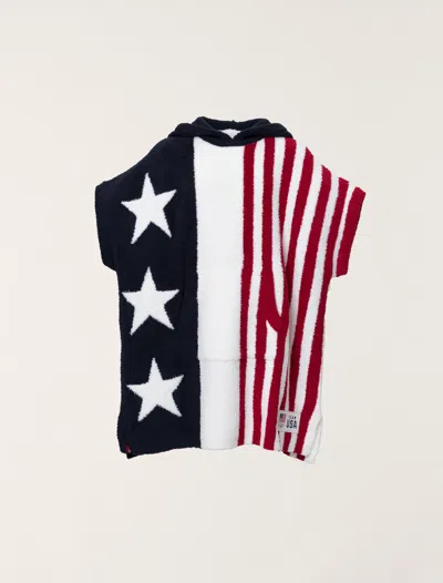 Barefoot Dreams Babies' Cozychic® Team Usa Stars And Stripes Youth Cozy In Burgundy