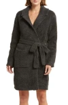 Barefoot Dreams Cozychic Double-knit Teddy Robe In Carbon