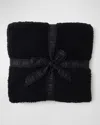 Barefoot Dreams Cozychic Diamond Weave Blanket In Black