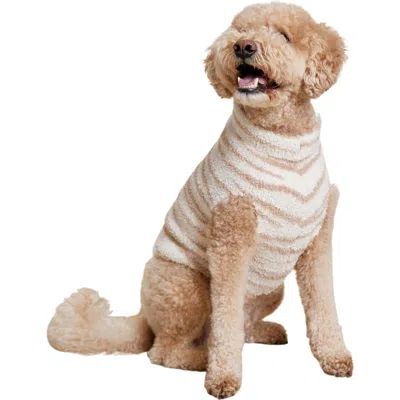 Barefoot Dreams ® Cozychic Tiger Stripe Pet Sweater In Cream/tan