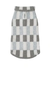 Barefoot Dreams Cozychic Tile Check Pet Sweater In Grey