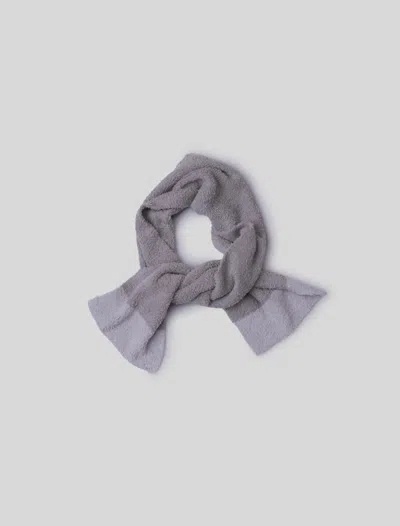 Barefoot Dreams Cozychic® Tipped Scarf In Pewter / Oyster
