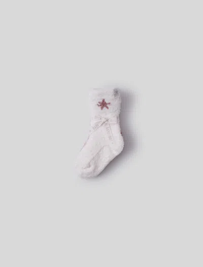 Barefoot Dreams Babies' Cozychic® Toddler 2 Pack Color Block Sock Set In Dusty Rose Multi