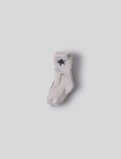 Barefoot Dreams Babies' Cozychic® Toddler 2 Pack Color Block Sock Set In Moonbeam Multi