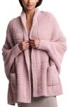 Barefoot Dreams Cozychic® Tonal Plaid Open Front Cardigan In Pink