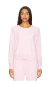 Barefoot Dreams X Barbie Cozychic Ultra Lite Intarsia Pullover In 芭比粉