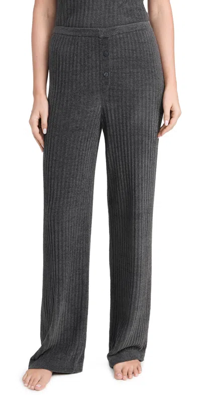 Barefoot Dreams Cozychic Ultra Light Ribbed Lounge Pants Carbon