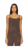 Barefoot Dreams Cozychic Ultra Light Ribbed Tank In Java