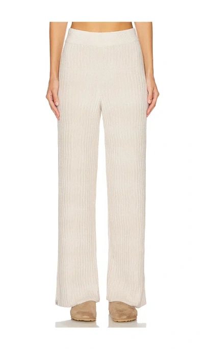 Barefoot Dreams Cozychic Ultra Light Wave Pant In Beige