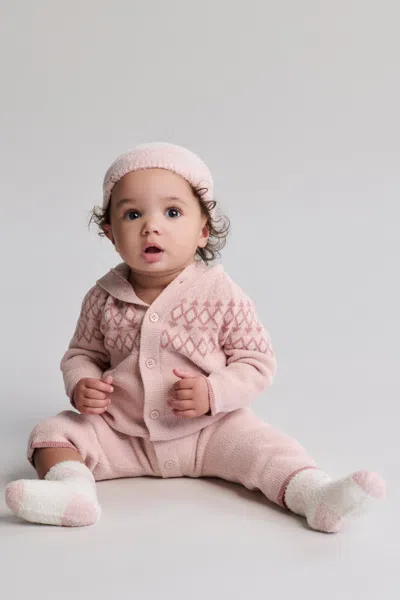 Barefoot Dreams Cozychic Ultra Lite® Baby Fair Isle Onesie In Brown