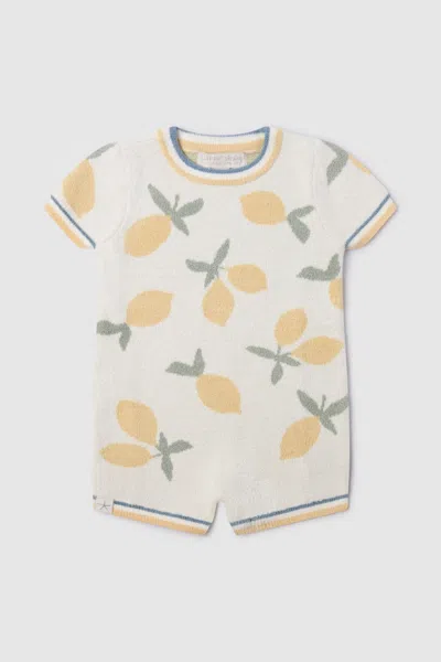 Barefoot Dreams Cozychic Ultra Lite® Baby Lemon Onesie In White