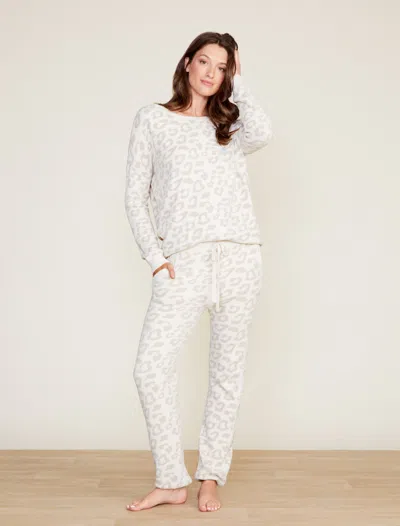 Barefoot Dreams Cozychic Ultra Lite® Barefoot In The Wild® Track Pant In Cream / Stone