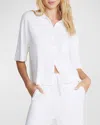 Barefoot Dreams Cozychic Ultra Lite Button-down Shirt In Pearl