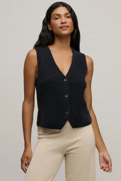 Barefoot Dreams Cozychic Ultra Lite® Button Front Vest In Black