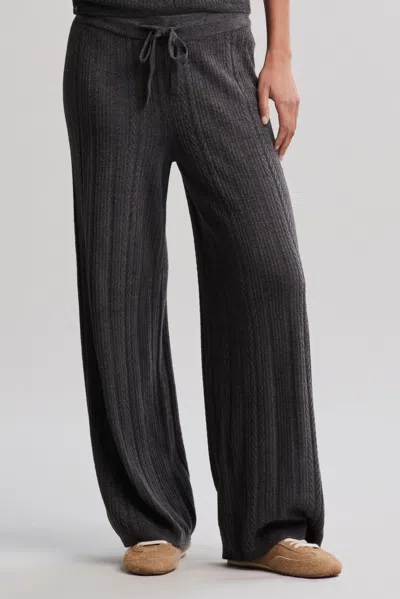 Barefoot Dreams Cozychic Ultra Lite® Cable Knit Ankle Pant In Gray