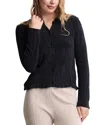 Barefoot Dreams Cozychic Ultra Lite Cable Knit Cardigan In Black