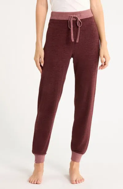 Barefoot Dreams ® Cozychic Ultra Lite® Colorblock Joggers In Burgundy