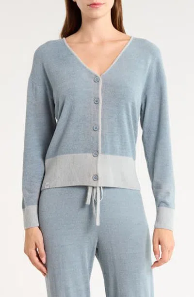Barefoot Dreams ® Cozychic Ultra Lite Colorblocked Button Front Cardigan In Blue