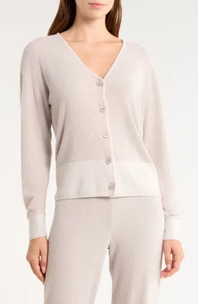 Barefoot Dreams ® Cozychic Ultra Lite Colorblocked Button Front Cardigan In Neutral
