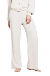Barefoot Dreams Cozychic® Ultra Lite® Contrast Rib Pajama Pants In Brown