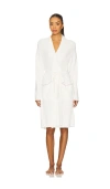 Barefoot Dreams Cozychic Ultra Lite Contrast Scallop Ribbed Robe In White