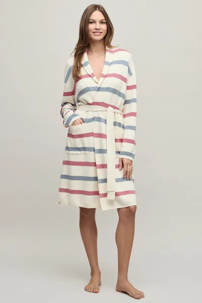 Barefoot Dreams Cozychic Ultra Lite® Cotton Stripe Robe In Multi