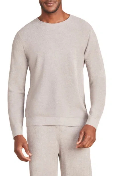 Barefoot Dreams Cozychic® Ultra Lite® Crewneck Lounge Top In Nickel
