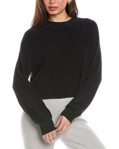 Barefoot Dreams Cozychic Ultra Lite Cropped Mock Neck Sweater In Black