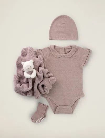 Barefoot Dreams Babies' Cozychic Ultra Lite® Eyelet Bundle In Brown