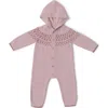 Barefoot Dreams Cozychic™ Ultra Lite® Fair Isle Hooded Romper In Pink