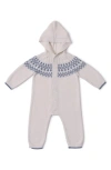 Barefoot Dreams Cozychic™ Ultra Lite® Fair Isle Hooded Romper In White