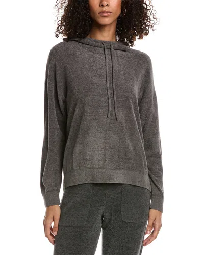 Barefoot Dreams Cozychic Ultra Lite Funnel Neck Hooded Pullover In Grey