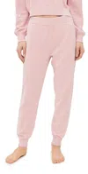 Barefoot Dreams Cozychic Ultra Lite Heartbeat Stripe Pants Pink Peonie/pearl In Pink Peonie/pearl