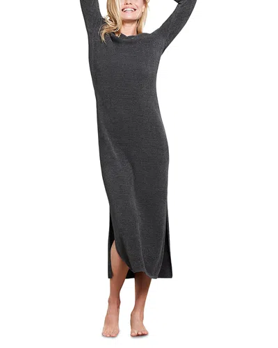 Barefoot Dreams Cozychic Ultra Lite Hooded Dress In Carbon