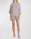 Barefoot Dreams Cozychic Ultra Lite Lounge Shorts In Pewter