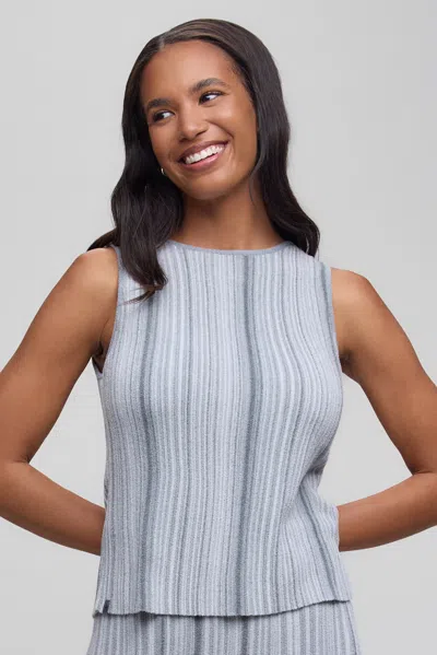 Barefoot Dreams Ribbed Metallic Knit Tank In Multi