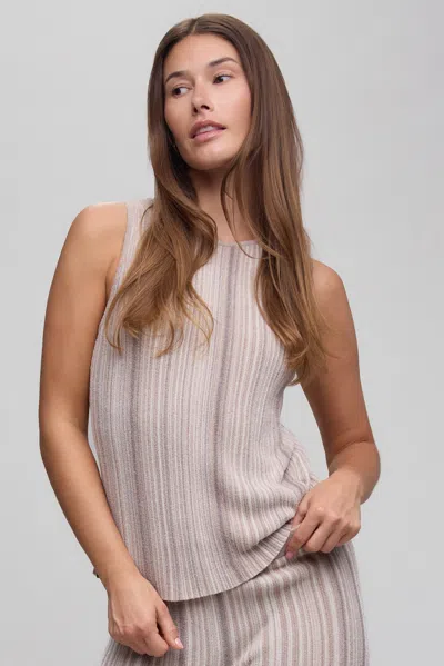 Barefoot Dreams Cozychic Ultra Lite® Lurex Rib Tank In Neutral