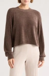 Barefoot Dreams ® Cozychic® Ultra Lite® Mock Neck Crop Sweatshirt In Brown