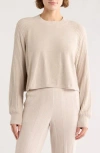 Barefoot Dreams ® Cozychic® Ultra Lite® Mock Neck Crop Sweatshirt In Brown