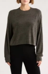 Barefoot Dreams ® Cozychic® Ultra Lite® Mock Neck Crop Sweatshirt In Gray