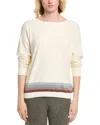 Barefoot Dreams Cozychic Ultra Lite Multi Stripe Pullover In White