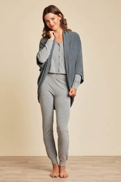 Barefoot Dreams Cozychic Ultra Lite® Pointelle Cardigan In Blue Cove
