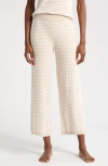 Barefoot Dreams Cozychic Ultra Lite® Pointelle Lounge Pants In Stone/pearl