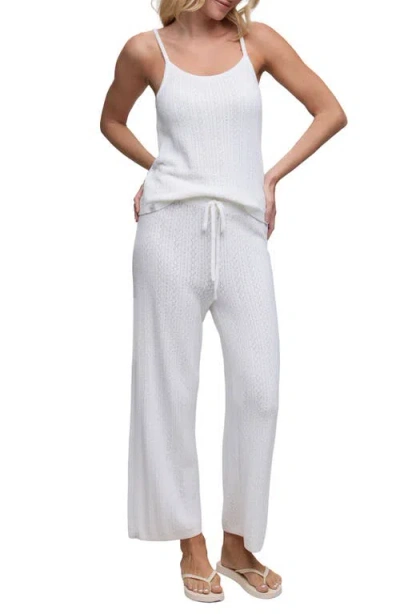 Barefoot Dreams Cozychic Ultra Lite Pointelle Tank In White